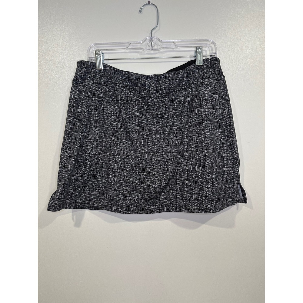 Lola Black White Patterned Athletic Skort Tennis Golf‎ Athleisure Skirt L